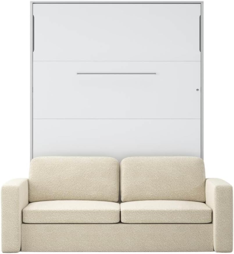 MAXIMAHOUSE Schrankbett Vertikal mit Sofa, Invento NOVA 140V mit Lattenrost aus Holz, Bett im Schrank 140x200 Erwachsene, Modern Concept und Design